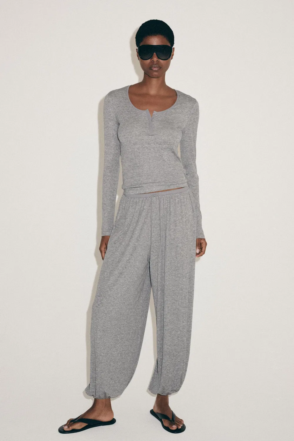 Брюки Саруэль ZARA, Grey
