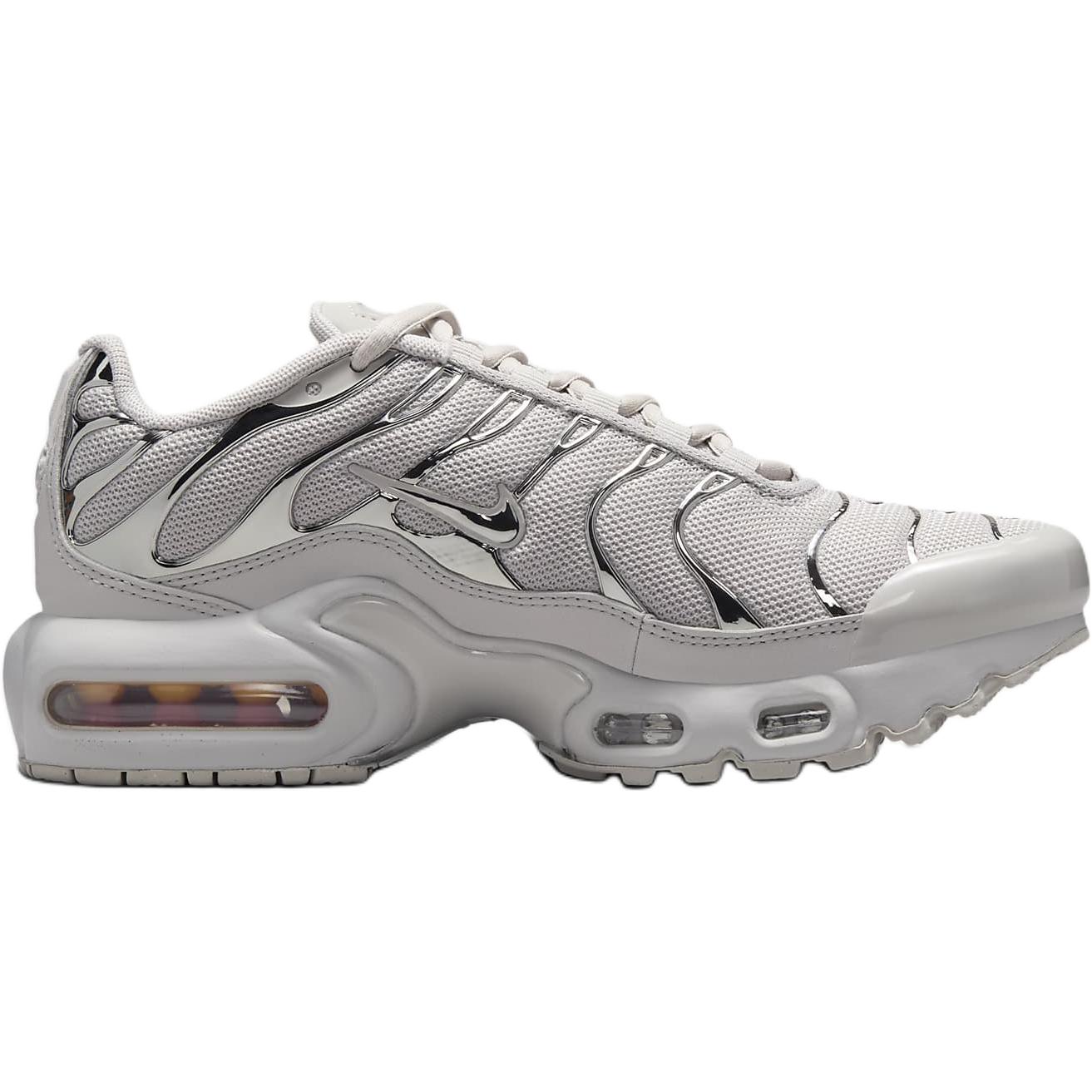 Детские кроссовки Air Max Plus Low Top серые Nike, красный/серый/серебряный — фото 2