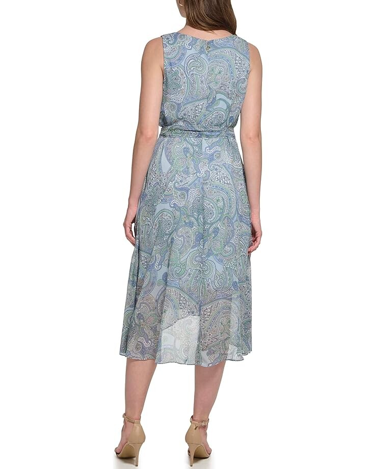 

Платье Tommy Hilfiger Chiffon Dancing Paisley Dress, цвет Blue/Eucalyptus