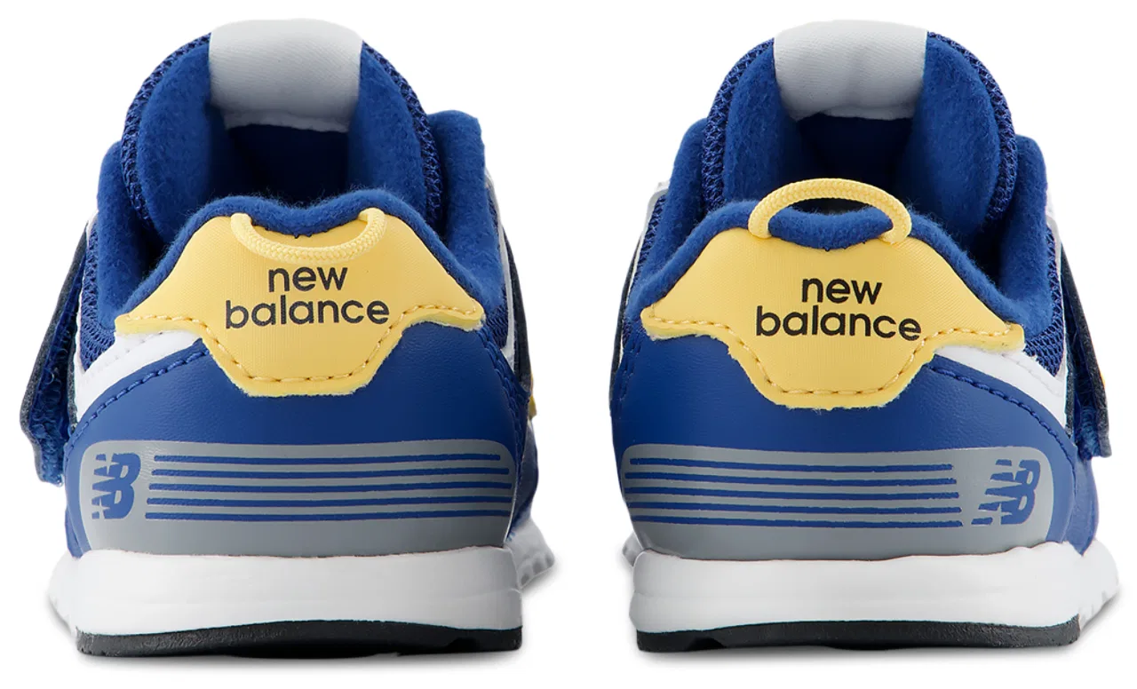 Детские кроссовки для мальчиков на липучках 574 NEW-B New Balance, Clementine/Atlantic Blue — фото 3