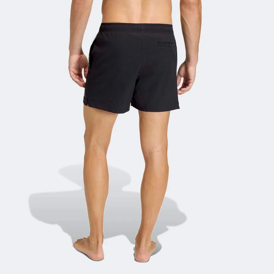 Плавательные шорты adidas Iconisea Stretch Seersucker 5 Inch, Черный — фото 2