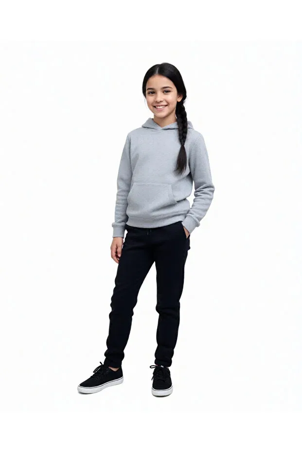 Детские спортивные штаны для девочек с начесом Elsi Bebe, Black