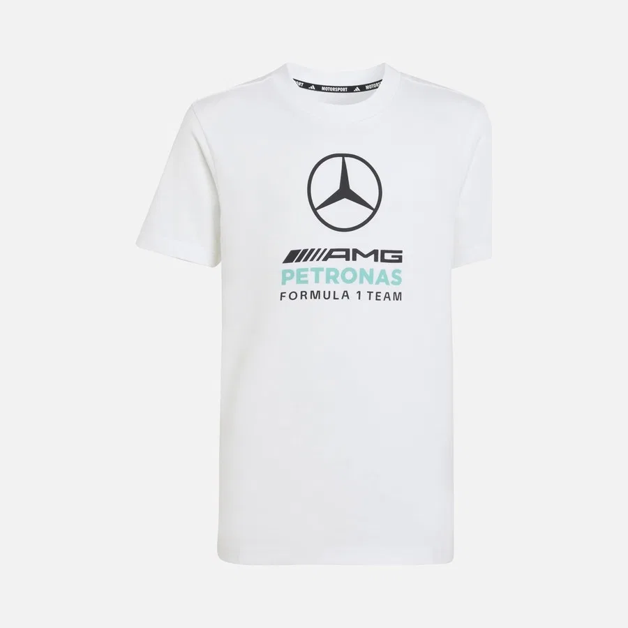 Детская футболка с длинным рукавом Mercedes Dna Gf Tee adidas, Белый