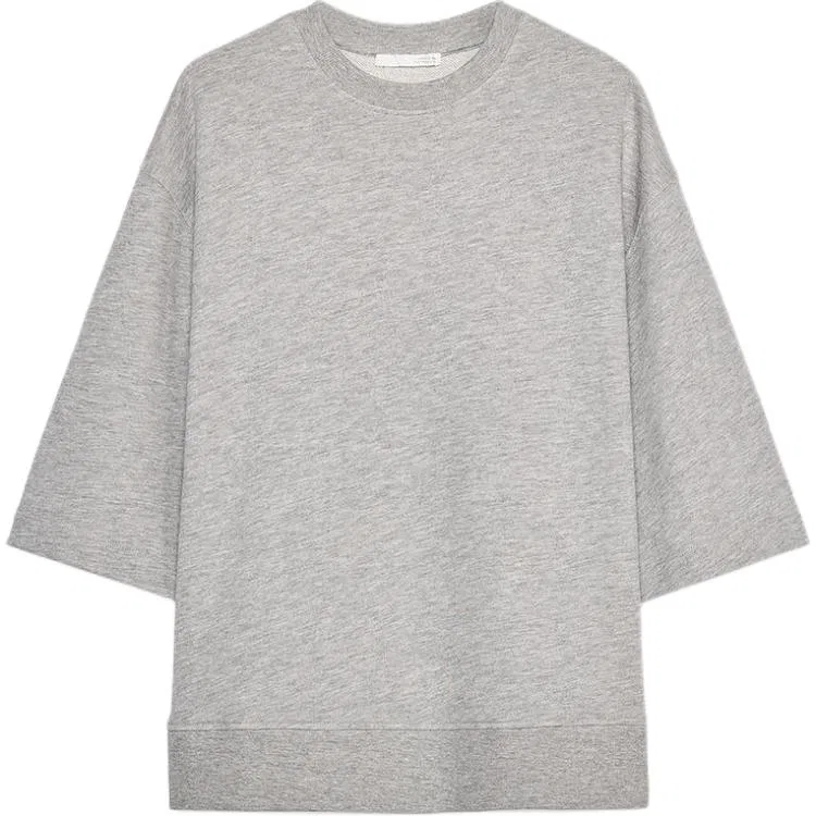 Женская футболка с круглым вырезом Gray Mixed Color ZARA, Серый