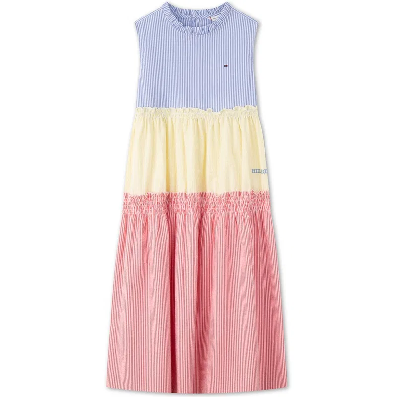 Платье в полоску Tommy Hilfiger, Blue Yellow Pink Stripes Multicolor