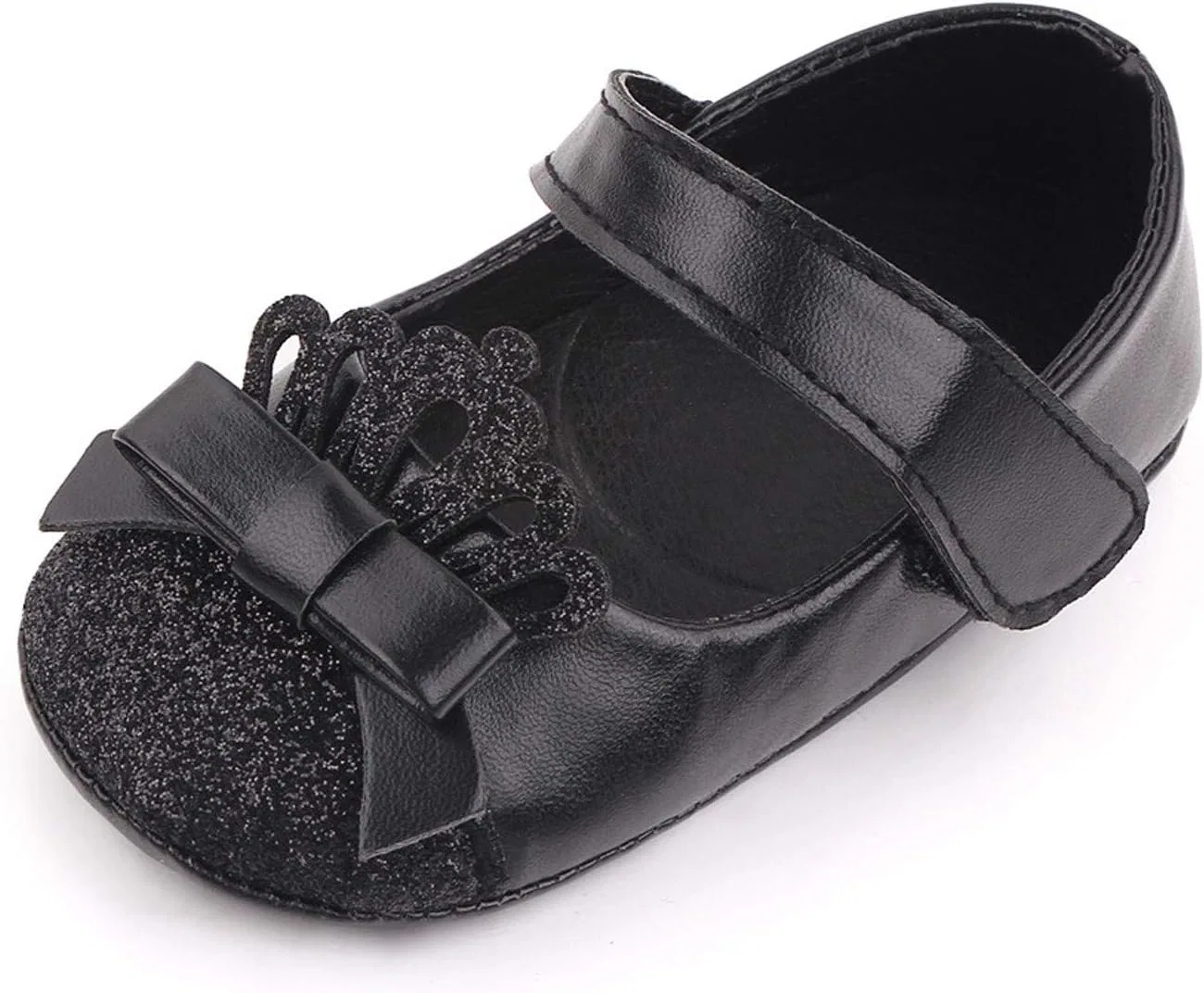 Детские туфли для девочек с принтом Crown Shoe, Black — фото 3
