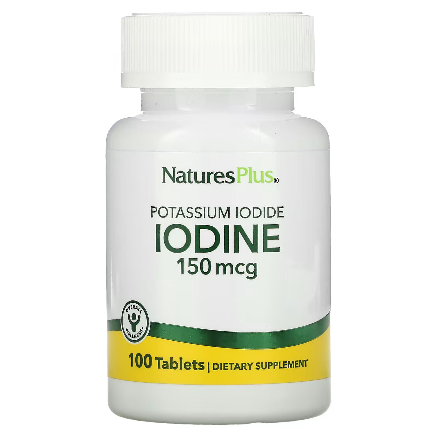 

NaturesPlus, Йод калия, 150 мкг, 100 таблеток