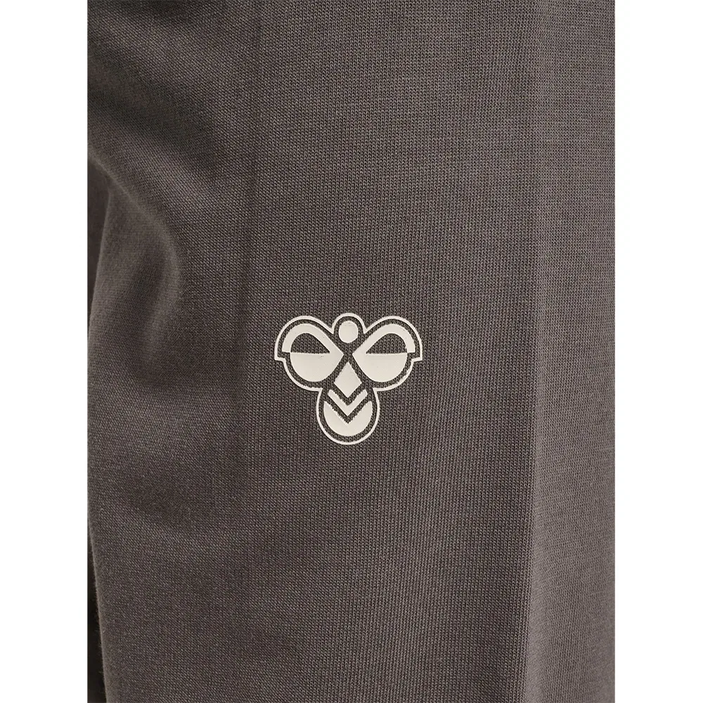 Детские спортивные штаны для девочек с принтом Hummel Mini Regular Logo, Grey — фото 3