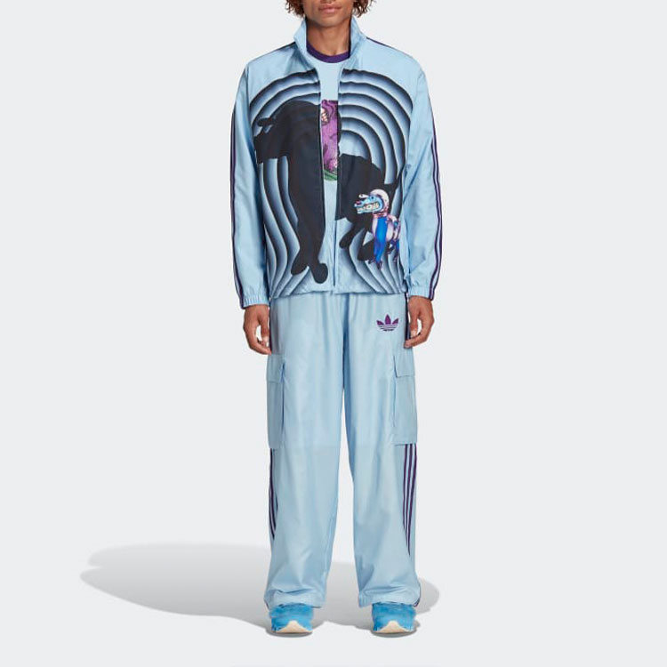 Куртка коллекции Kerwin Frost для мужчин розовая голубая Adidas Originals — фото 4