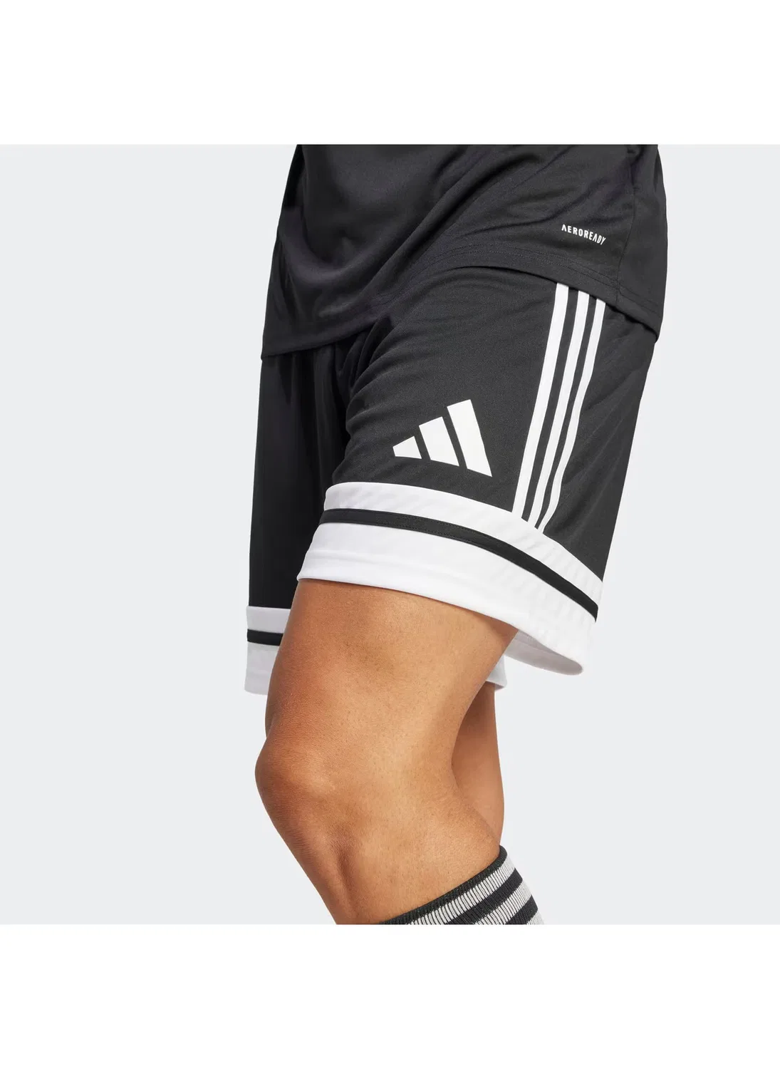 Шорты спортивные с влагоотводящей тканью Squadra25 Adidas, черный — фото 3