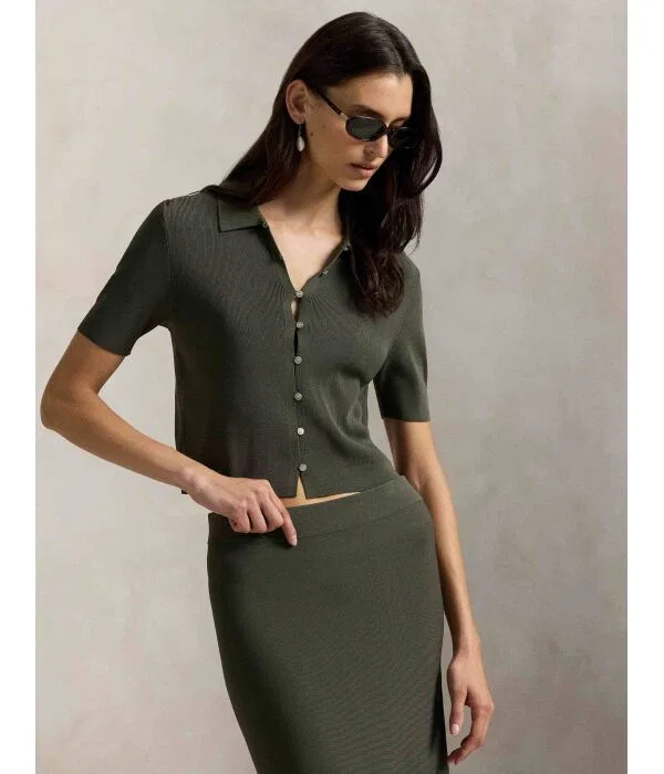 Женский кардиган с длинным рукавом Polo Ralph Lauren, Verde Oliva