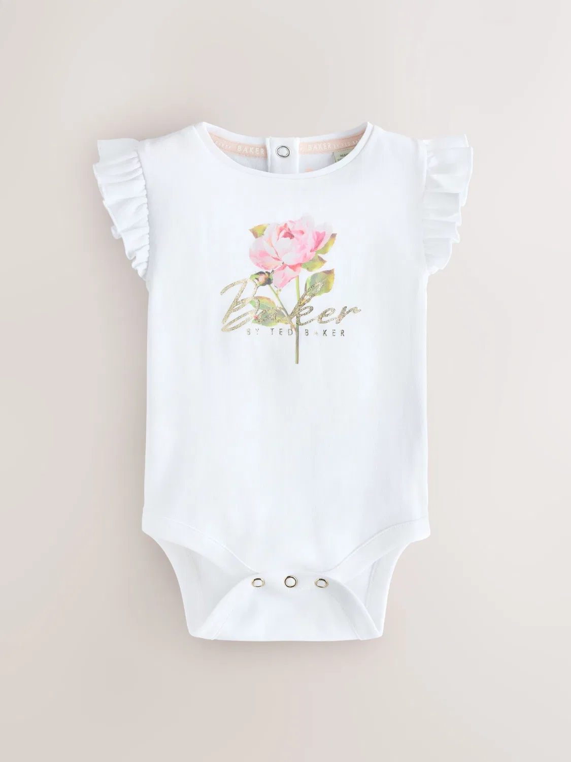 Комбинезон/боди Baker by Ted Baker в розовом и белом цветах — фото 3
