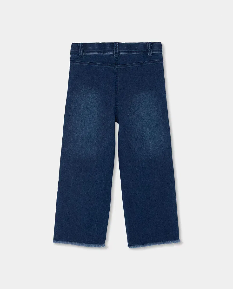 Детские джинсы для девочек из денима Vaquero Boboli, Azul Denim — фото 3