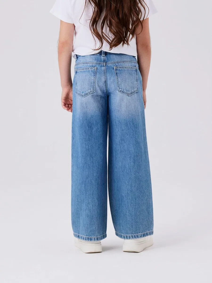 Джинсы NAME IT Wide leg Jeans 'Rose' синего цвета — фото 4