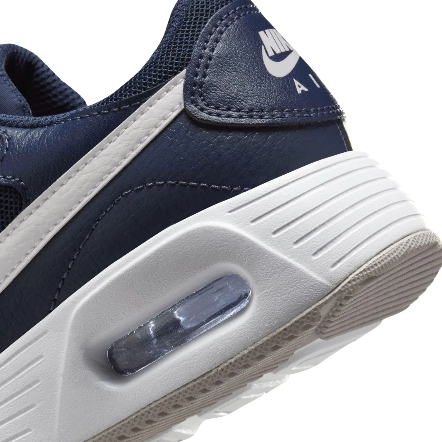 Детские кроссовки для мальчиков с шнуровкой Air Max Sc NIKE, Midnight Navy Barely Grape White — фото 2
