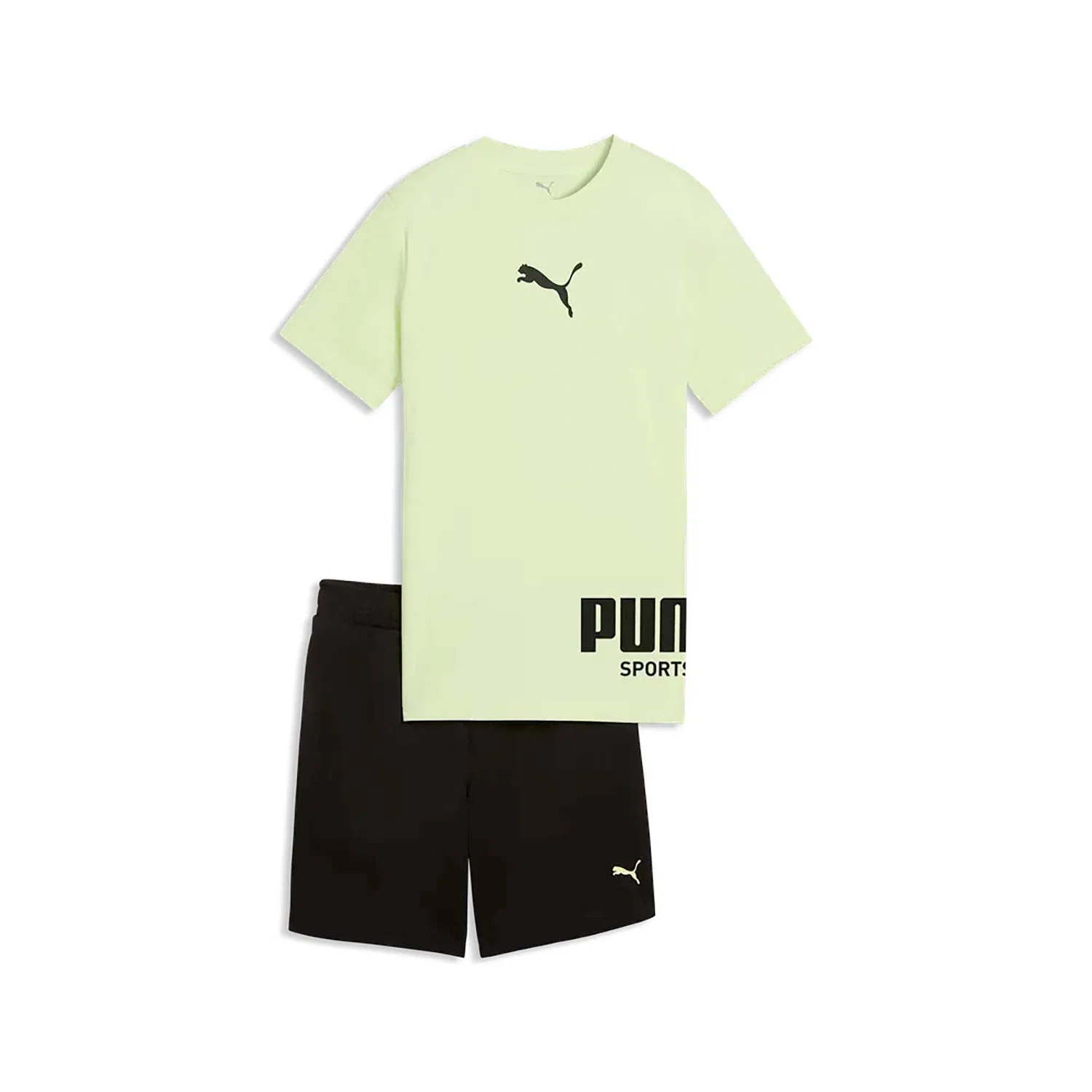 Детский спортивный комплект с принтом Puma, Цвет Grun Schwarz