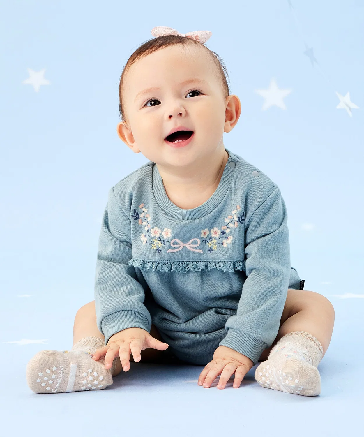 Детская футболка с длинным рукавомBIG Body T-Shirt Garland, combimini, Blue Grey