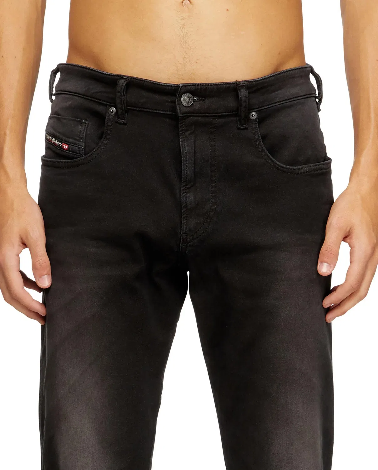 Мужские джинсы slim с заниженной талией 2062 D-Strukt Joggjeans 0670M Diesel, Negro — фото 3