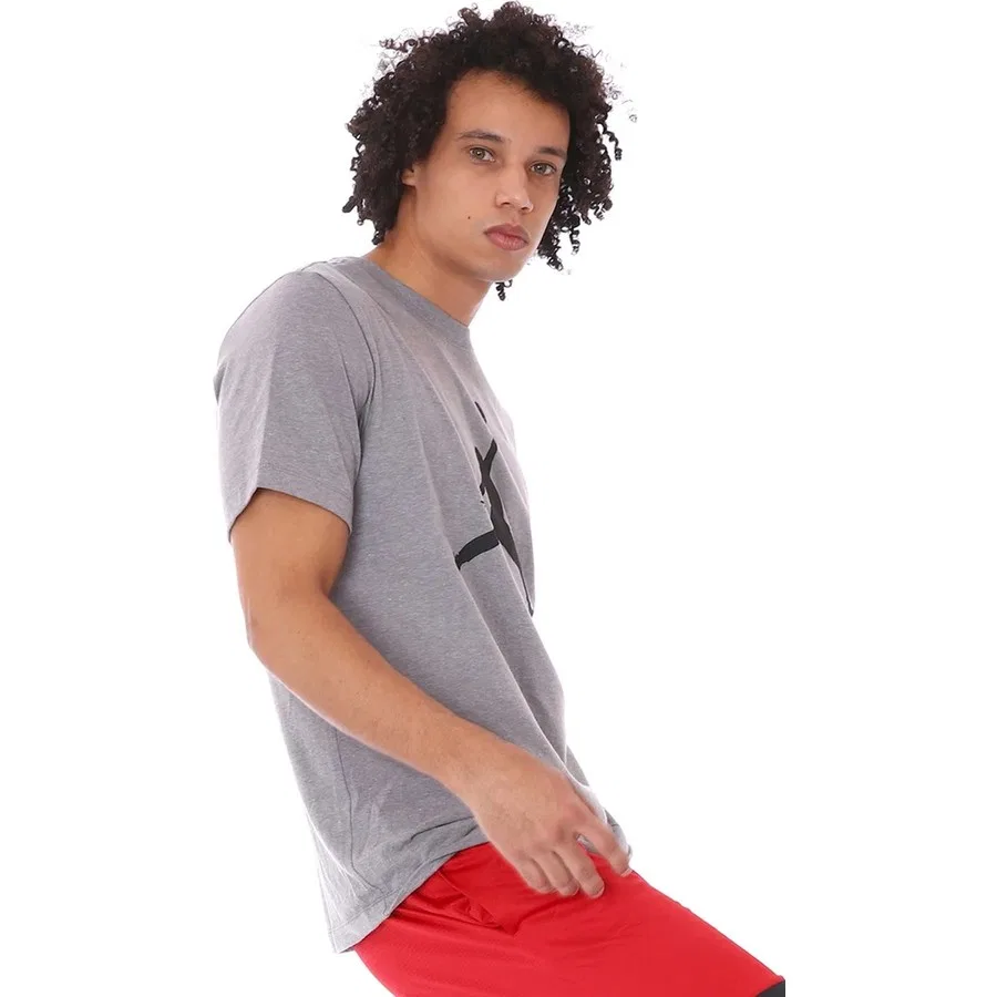 Футболка с графическим принтом Air Jordan Jumpan Short-Sleeve Crew Nike, Черно-серый — фото 4