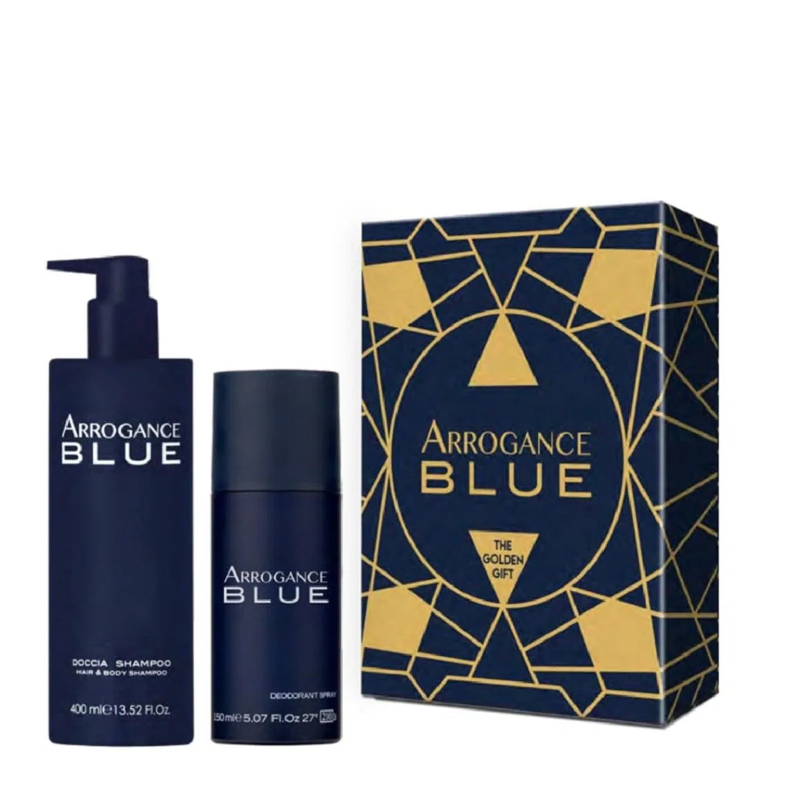 Набор для душа и дезодорант Arrogance Blue, 400 мл + 150 мл