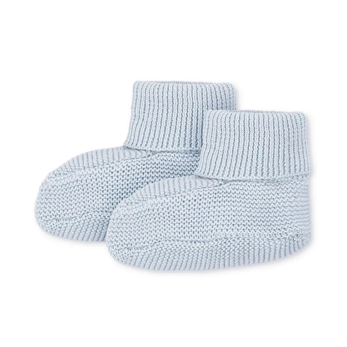 Детский комплект шапка и пинетки с принтом Cable Hope & Henry, Airy Blue Beanie Set — фото 3