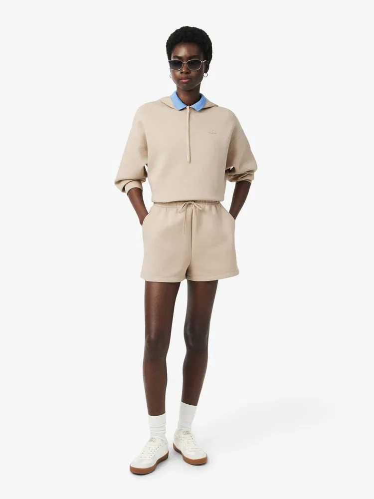 Шорты LACOSTE Beige с начесом из кулирки