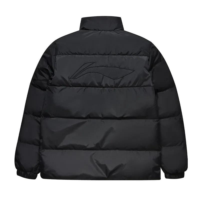 Детский пуховик с воротником-стойкой Li-Ning, Black With Li-Ning Hat — фото 4