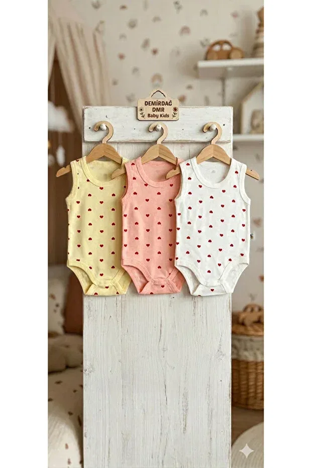 Детское боди для новорожденных хлопковое Demirdağ Baby, Ecru