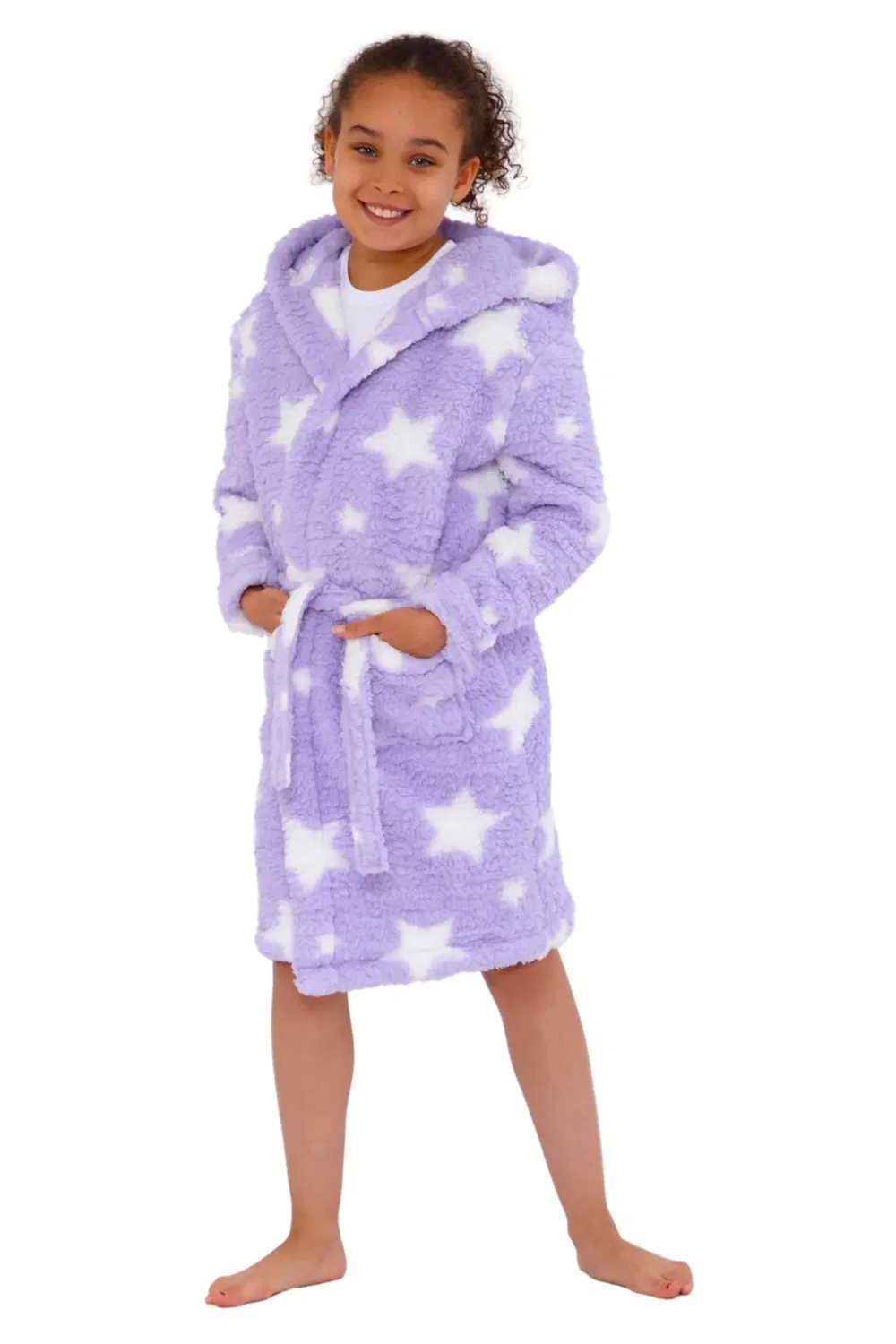 Детский халат из флиса Stars Cozy N Dozy, Lilac
