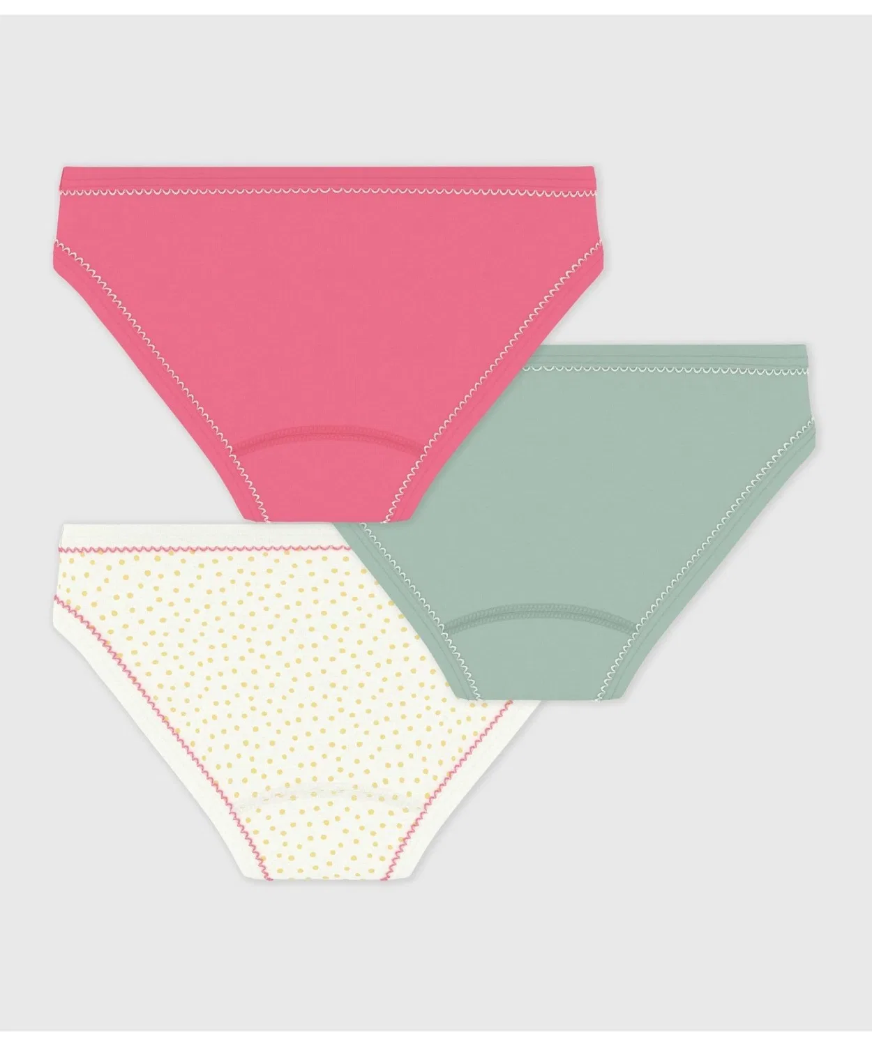 Детские трусы с принтом, комплект из 3 штук PETIT BATEAU, Белый — фото 2