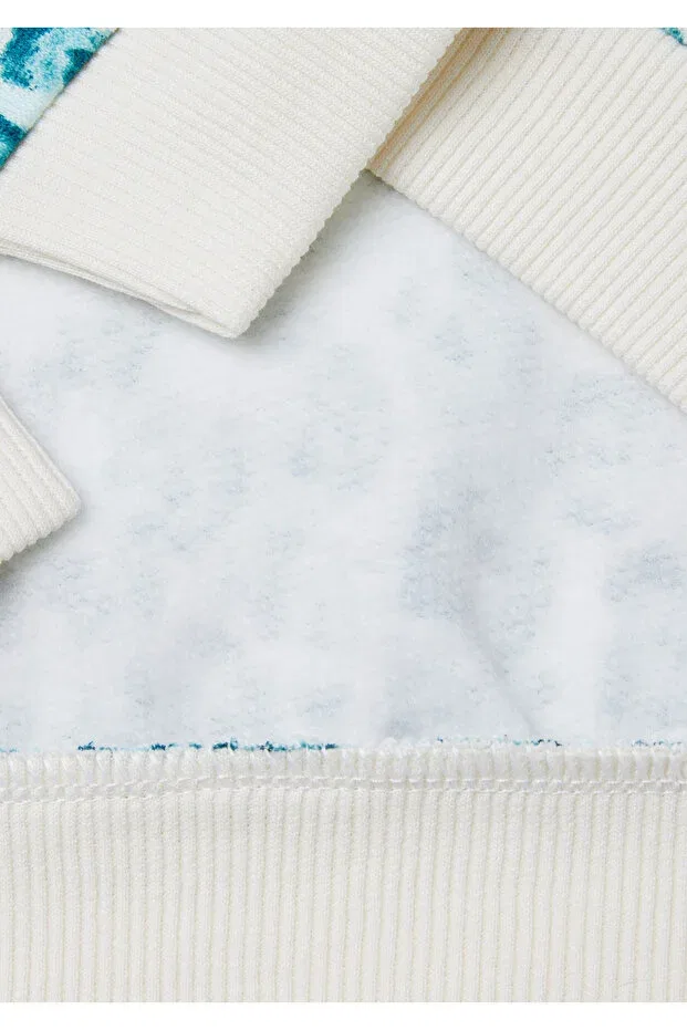 Детские свитшот для девочек с принтом United Colors Of Benetton, Mint Green — фото 3