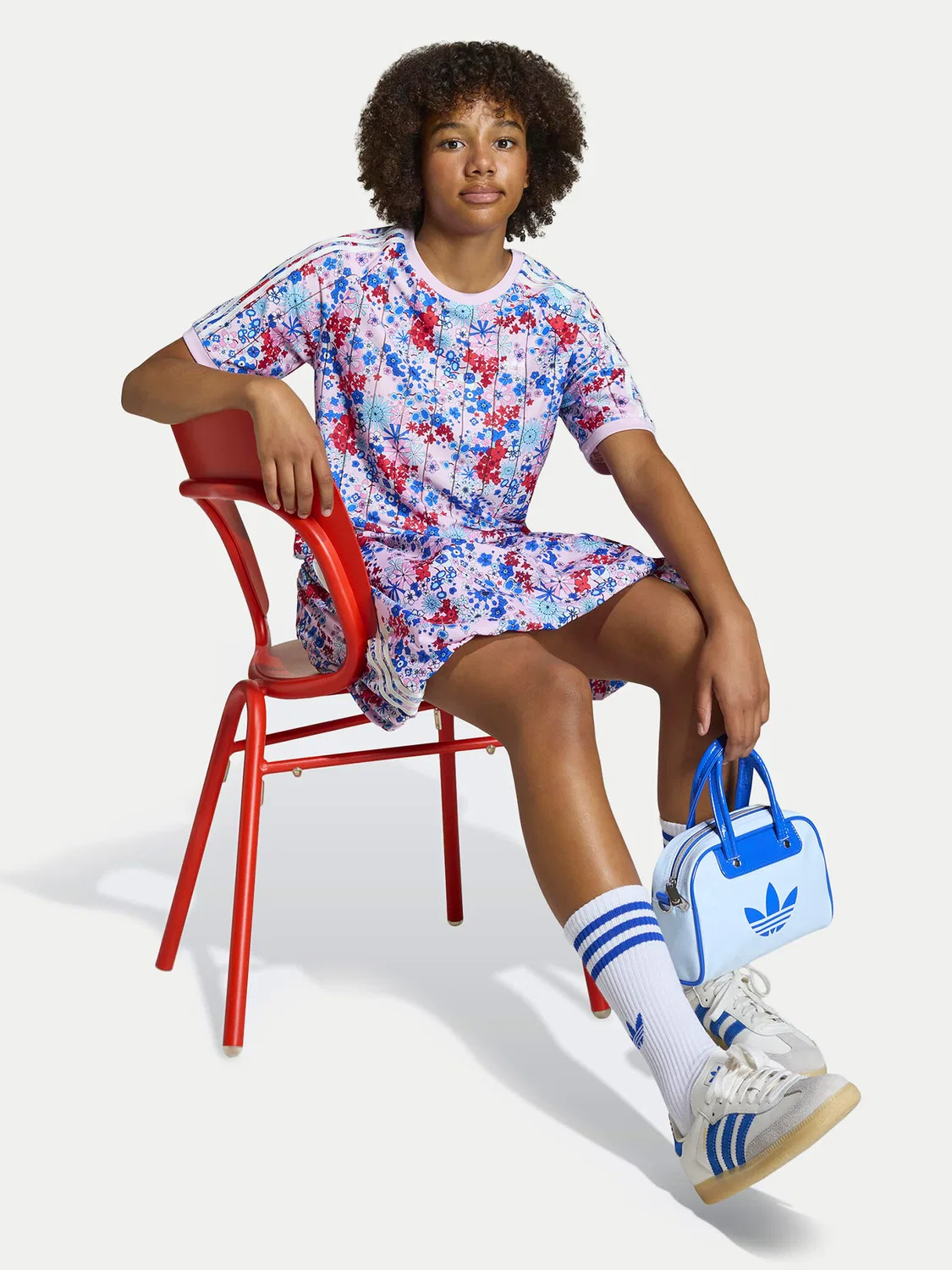 Футболка свободного кроя для девочки Liberty London Adidas, розовый — фото 2