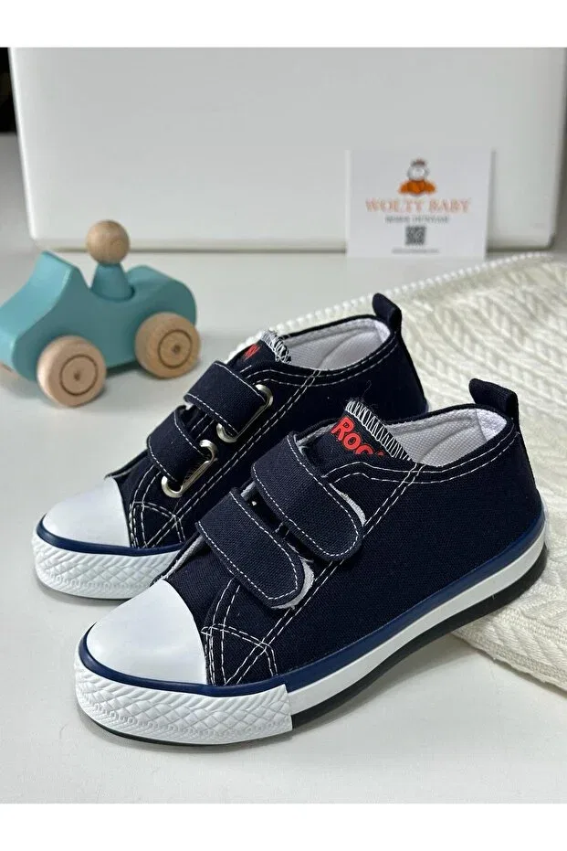 Детские повседневные туфли для мальчиков на липучке Woltybaby, Navy Blue