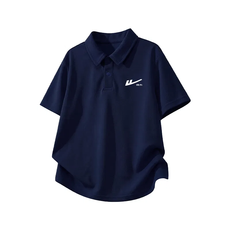 Детское поло с воротником и коротким рукавом Navy Blue/White Huili Small K WARRIOR