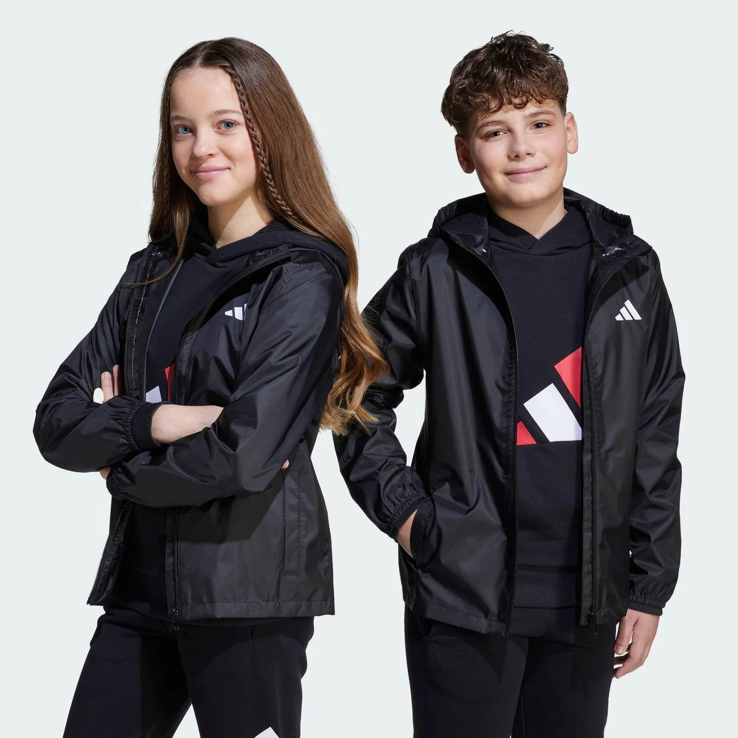 Детская непромокаемая куртка Regenjacke Adidas, Schwarz Weiss