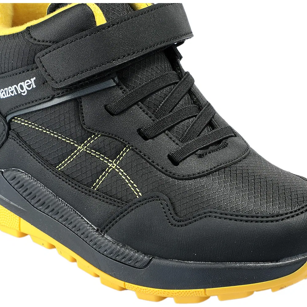 Детские кроссовки-ботинки Slazenger Keti I, черно-желтые — фото 4