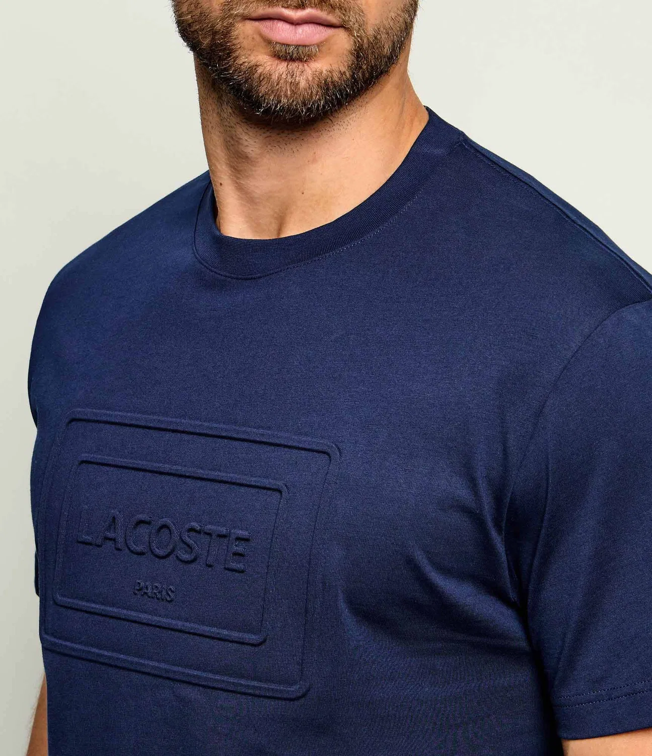 Футболка хлопковая Lacoste, темно-синий — фото 4