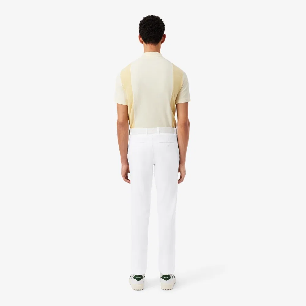 Мужские базовые брюки для гольфа белые от Lacoste — фото 3