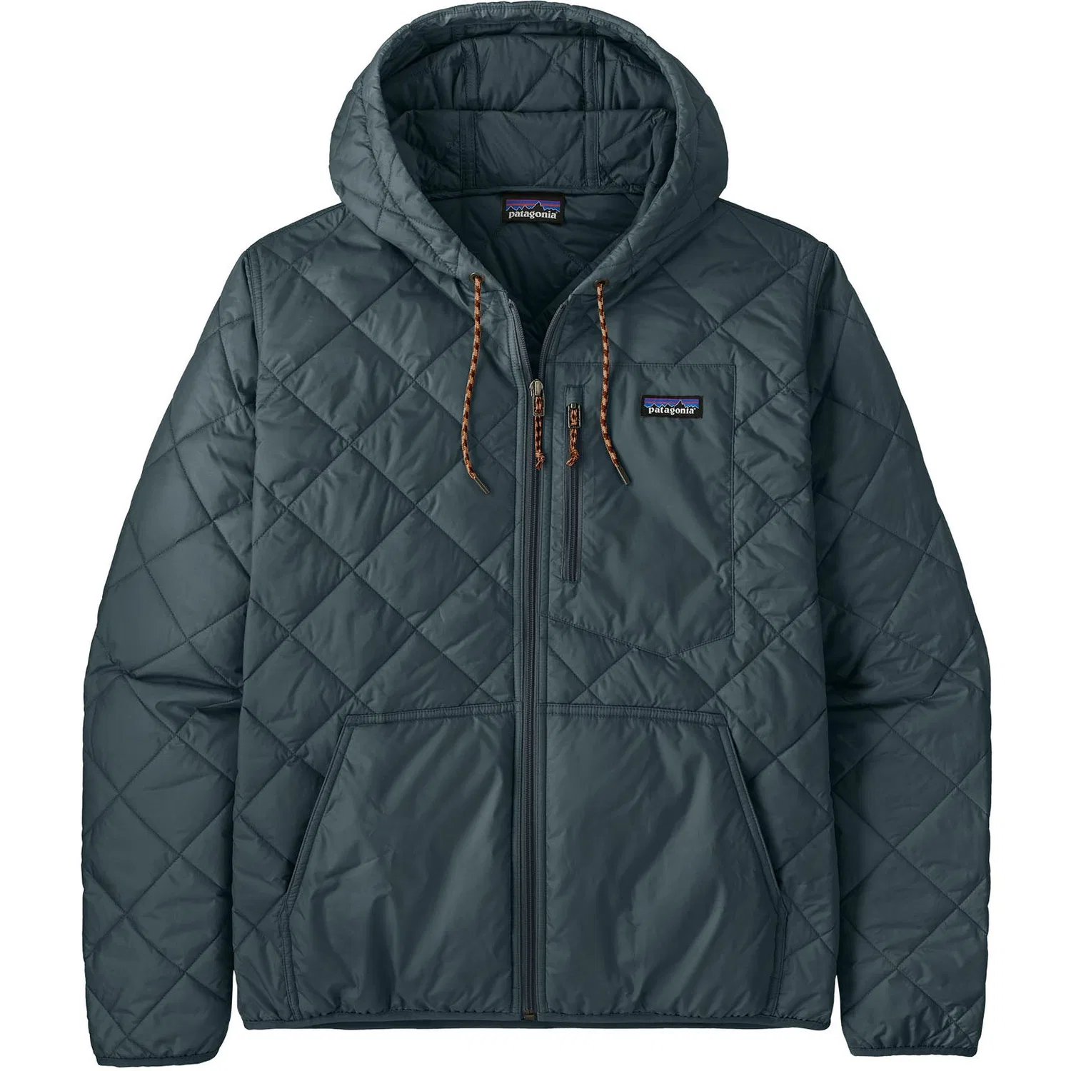 Утепленное худи-бомбер с ромбовидной стежкой Diamond Quilted Patagonia, Summit Blue