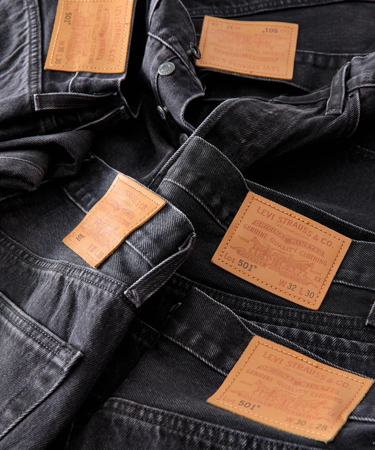 Мужские джинсы прямого кроя с черной отделкой 501 Levi's, Black — фото 2
