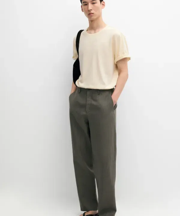 Футболка с коротким рукавом из льна и хлопка, Massimo Dutti — фото 2