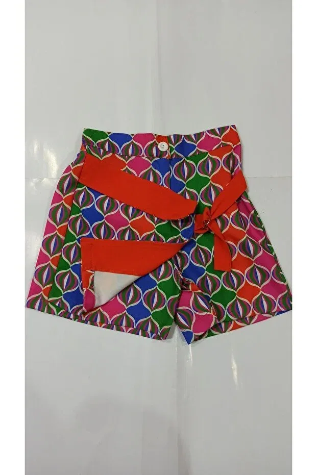 Детские шорты для девочек с завязкой на талии Cemix, Multicolor
