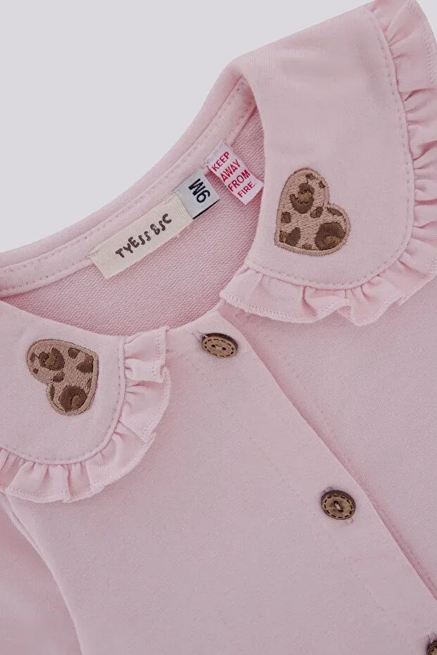 Детский комбинезон для девочек с длинным рукавом Gb Baby Basic, Pink — фото 3