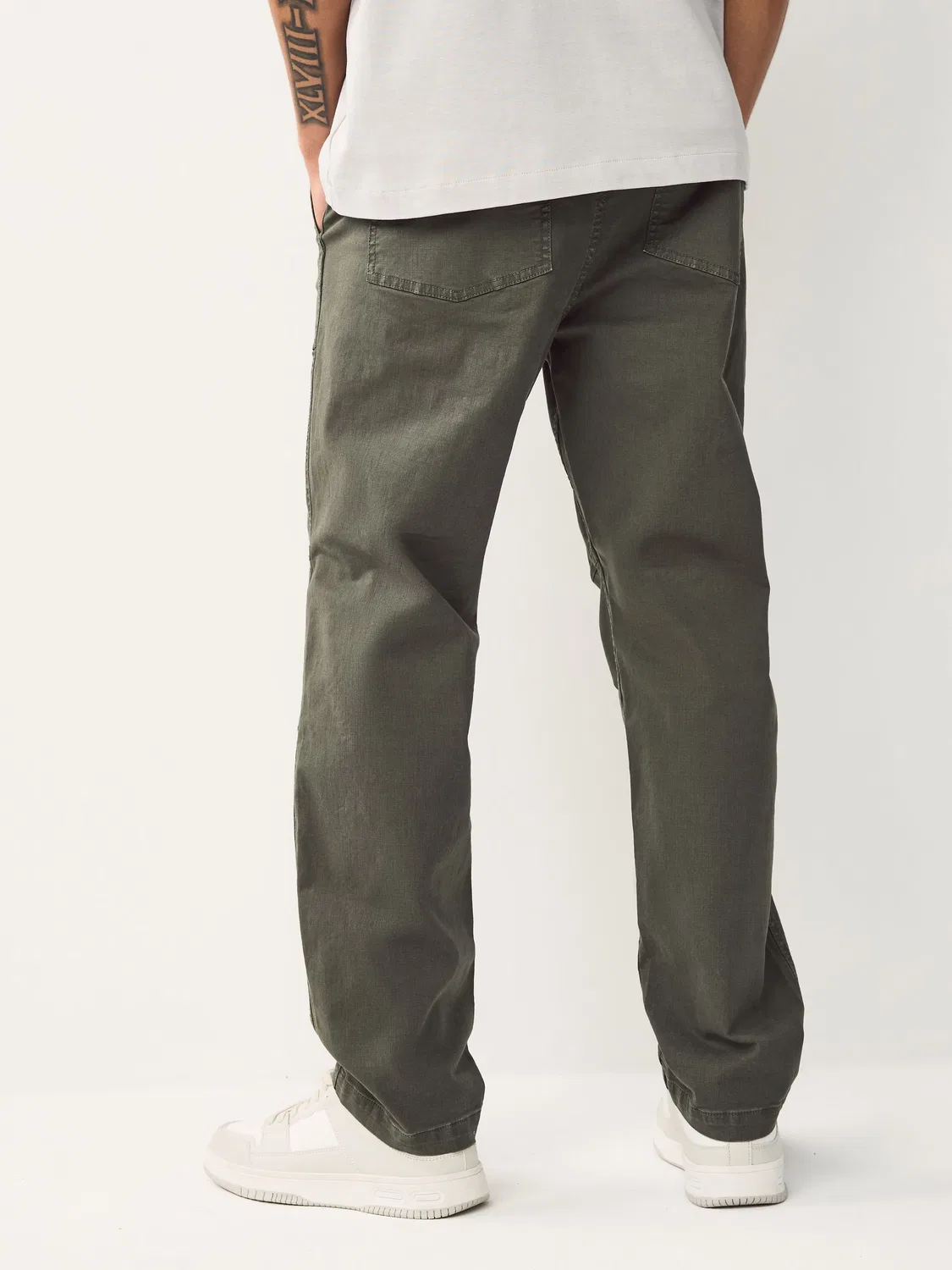Брюки прямого кроя из хлопка с эластаном, Authentic Cotton Rich Stretch Next, хаки-зеленый — фото 3