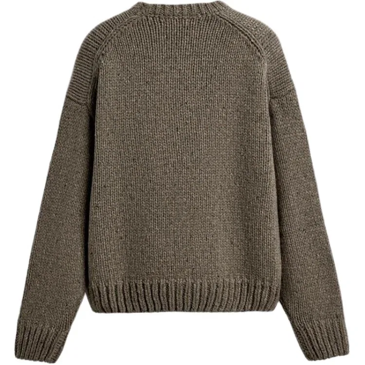 Мужской свитер с круглым вырезом Dark Taupe, ZARA — фото 3