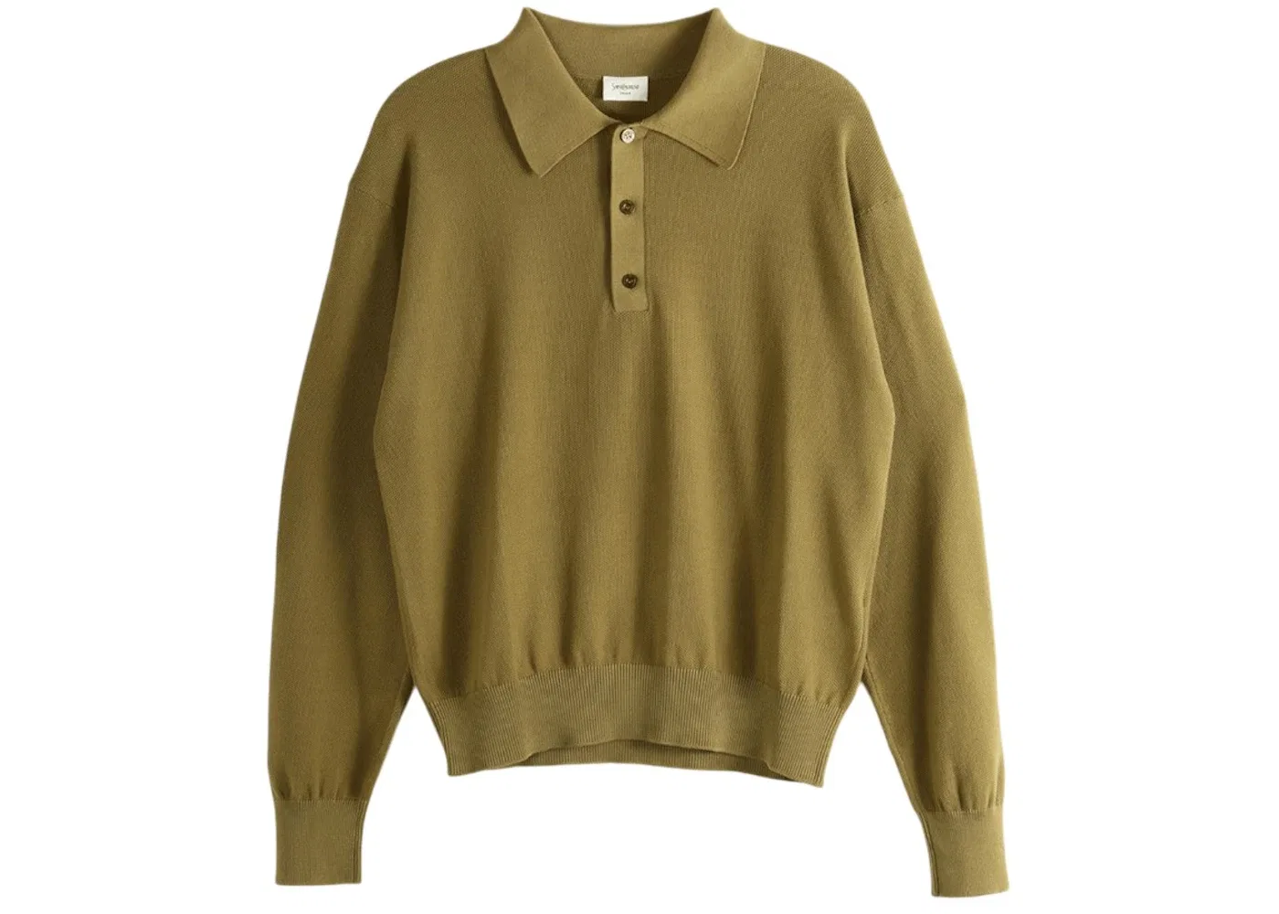 Мужская рубашка-поло с длинным рукавом Shirt Saint Laurent, Kaki