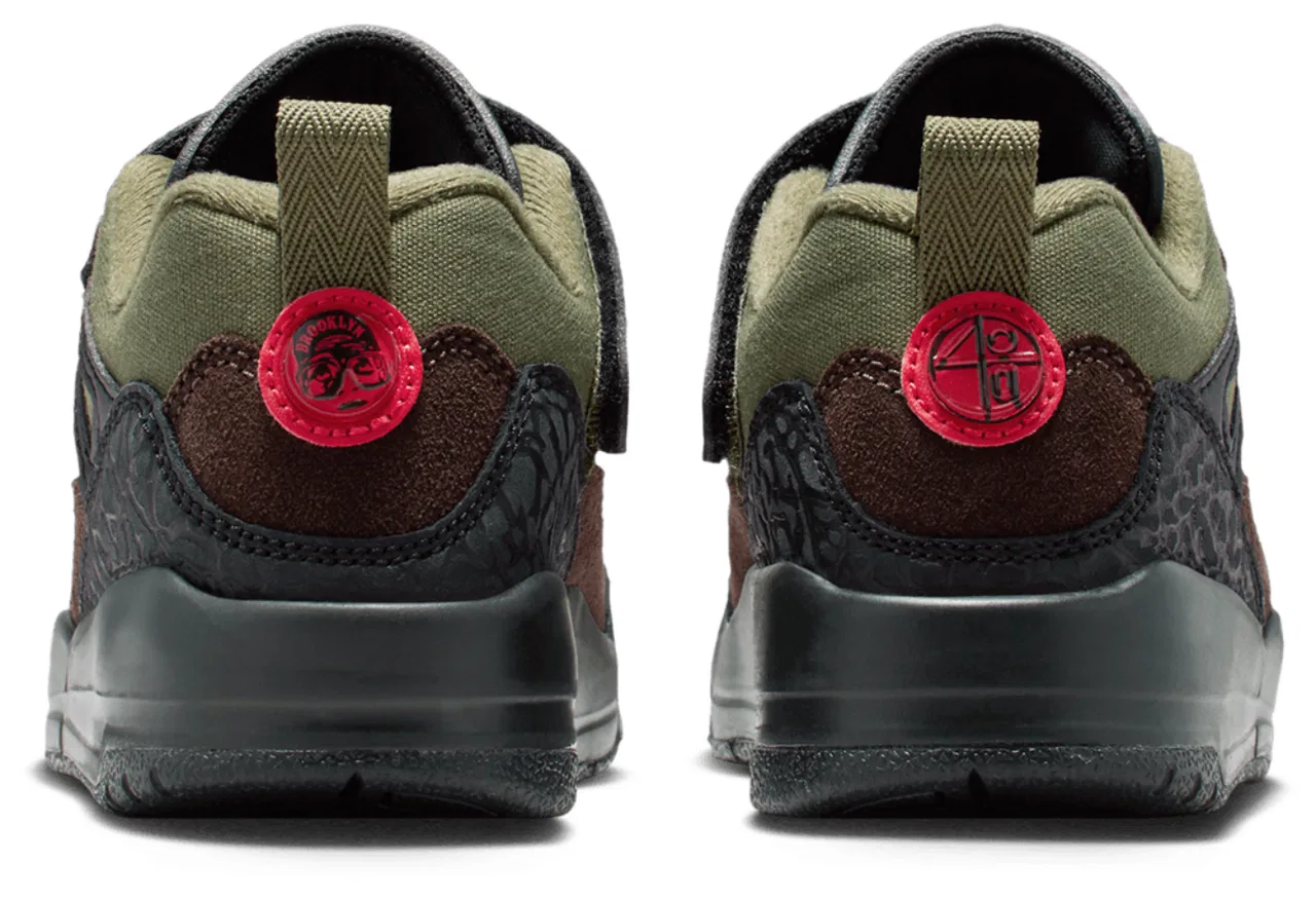 Кроссовки для мальчиков Spizike Low Jordan, цвет University Red/Black/Medium Olive — фото 3