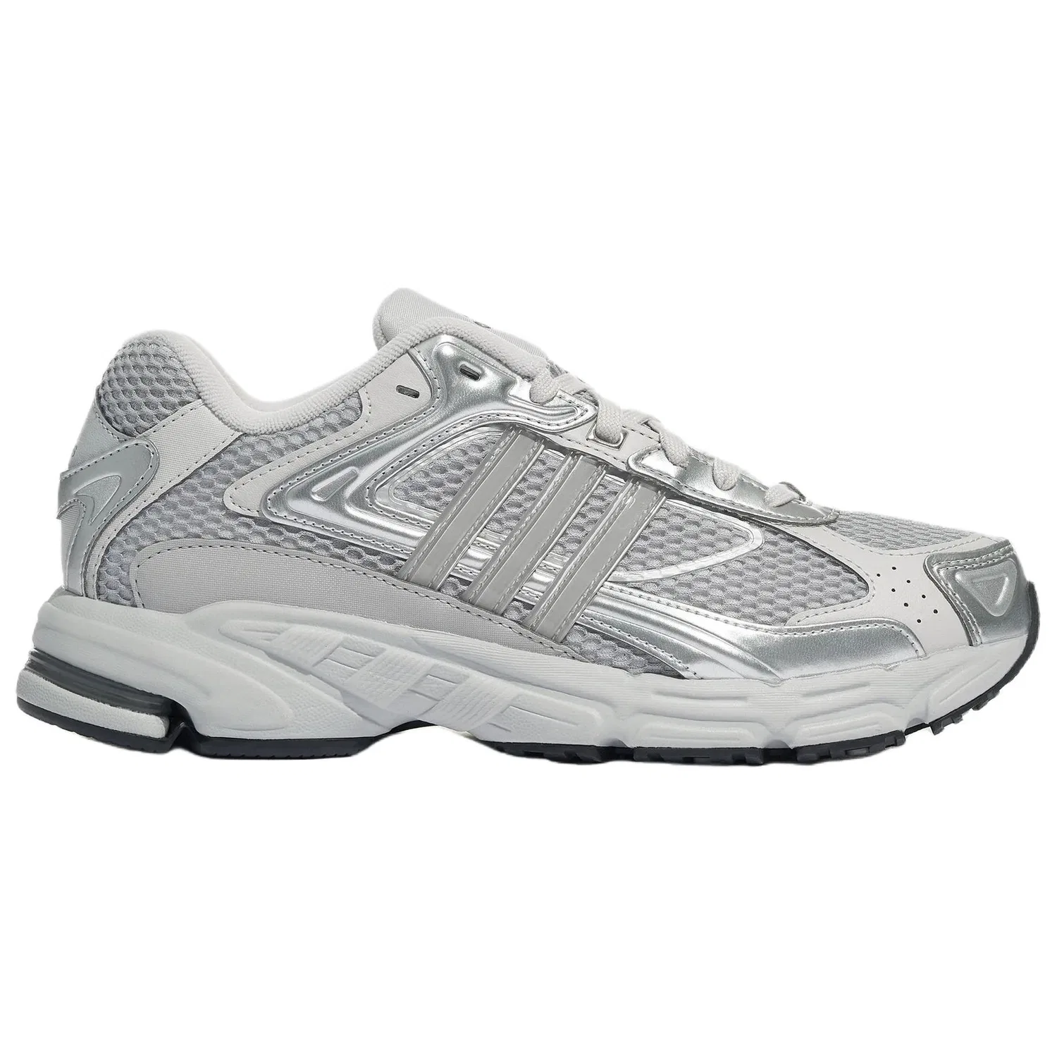 Детские кроссовки на толстой подошве Adidas RESPONSE CL, Solid Gray Light Gray Metallic Silver — фото 3
