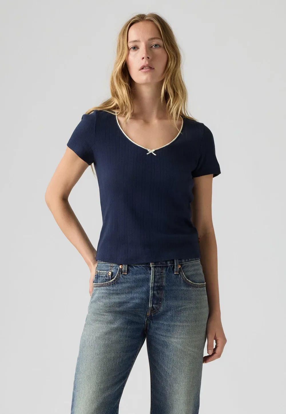 Милашка - простая футболка Levi'S, Navy — фото 2