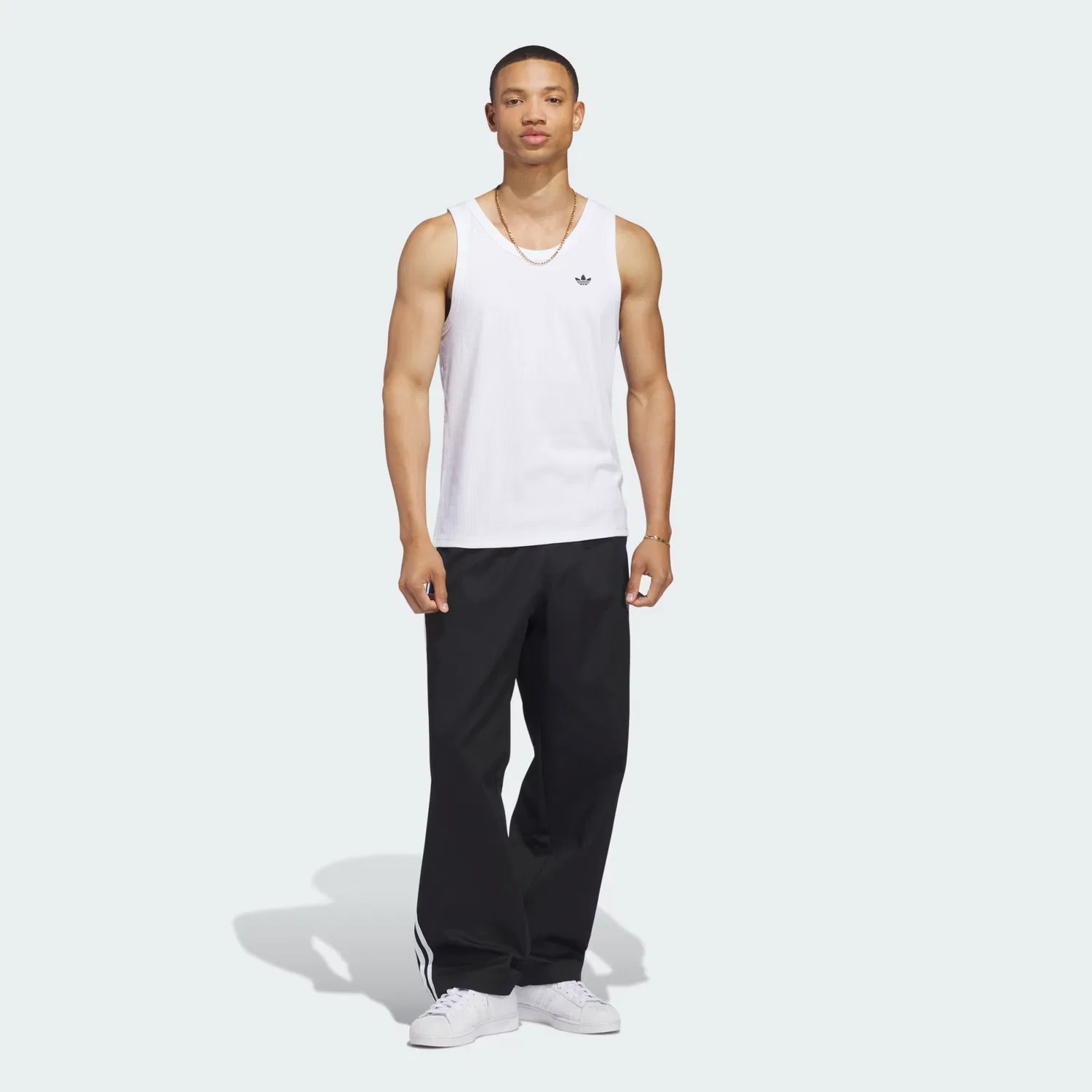 Мужские спортивные брюки свободного кроя Adicolor SST Cotton Twill Track Pant Adidas Originals, черный — фото 3